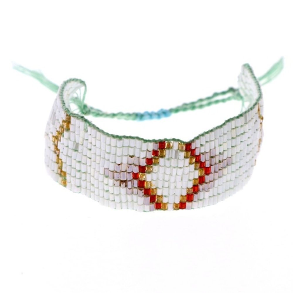 Express beaded Navajo design slipknot  bracelet
